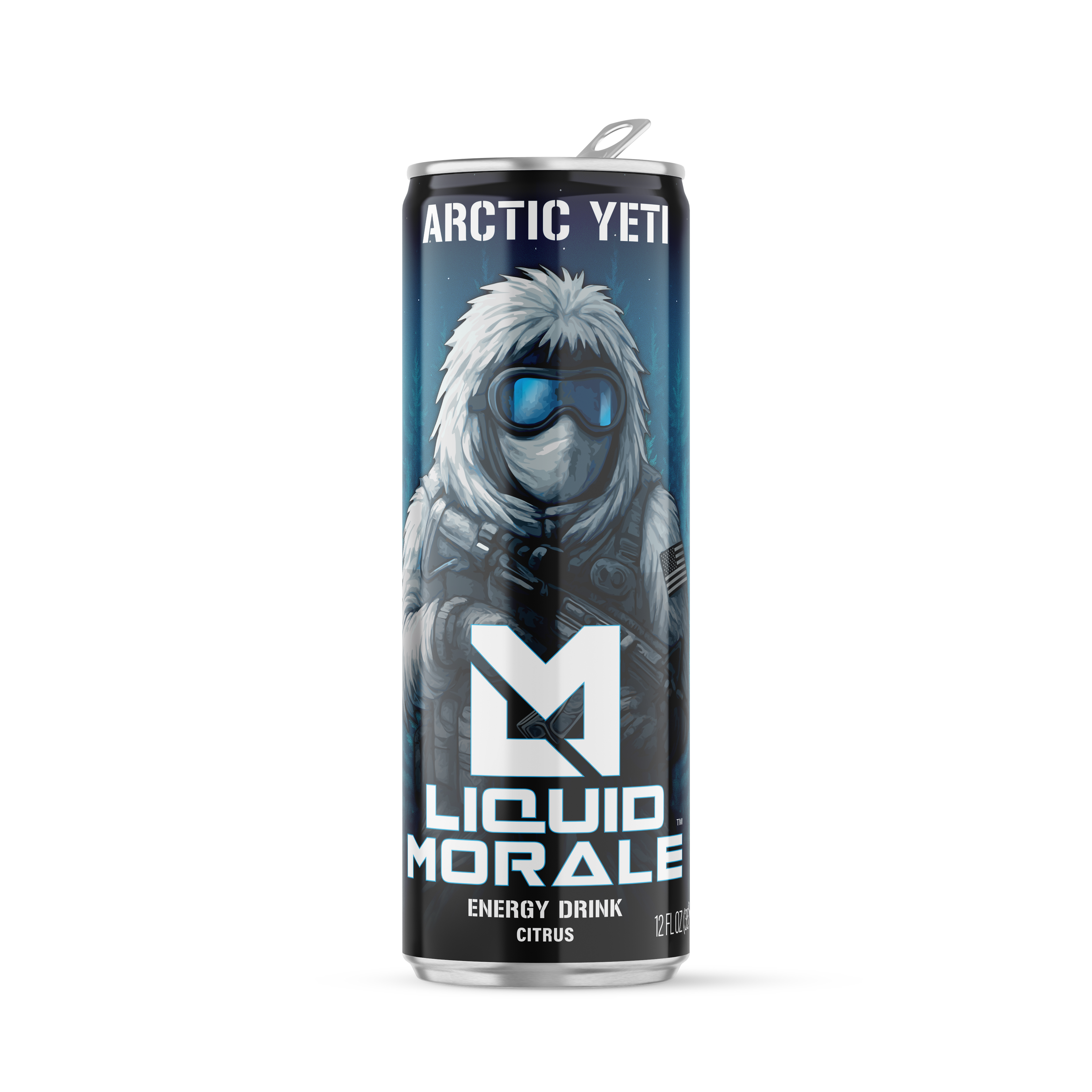 Arctic Yeti Energy Drink - Citrus Flavor, 12 Pack (12 FL OZ Cans)